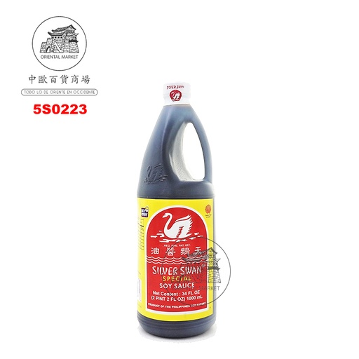 [5S0223] SALSA SOJA *SILVER SWAN* 菲天鹅酱油 1L/12
