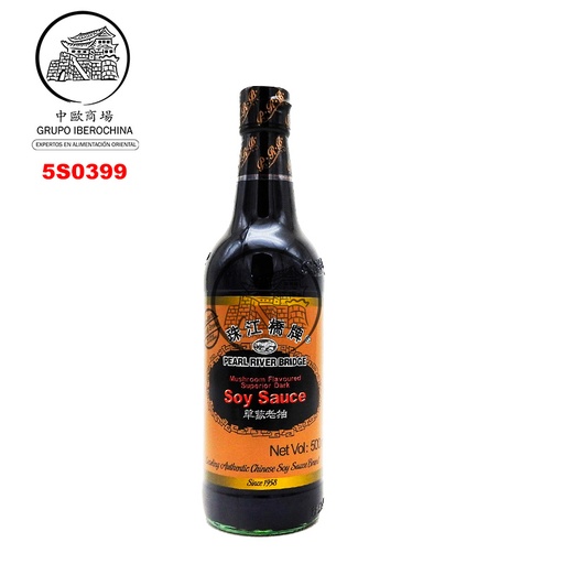 [5S0399] SALSA SOJA OSCURA CHAMPIÑON *PRB* 珠江桥草菇老抽 500ml/12