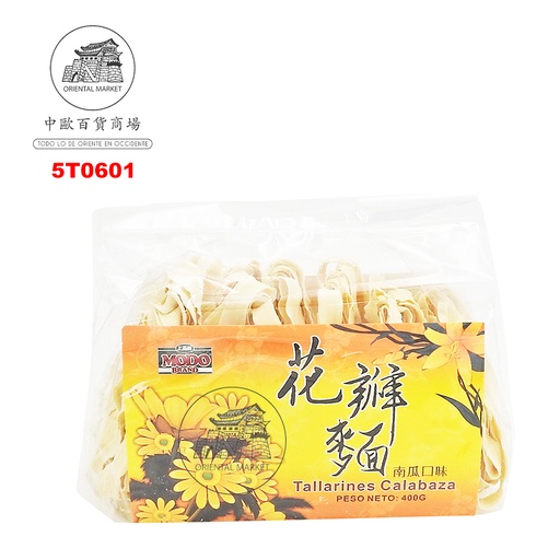 [5T0601] TALLARIN SOBA CALABAZA *MODO* 上品南瓜花瓣面 400g/18