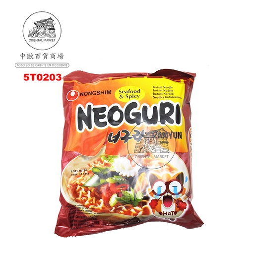 [5T0203] FIDEOS DE NEOGURI PICANTE *NONGSHIM*  农心辣味乌冬面 120g/20