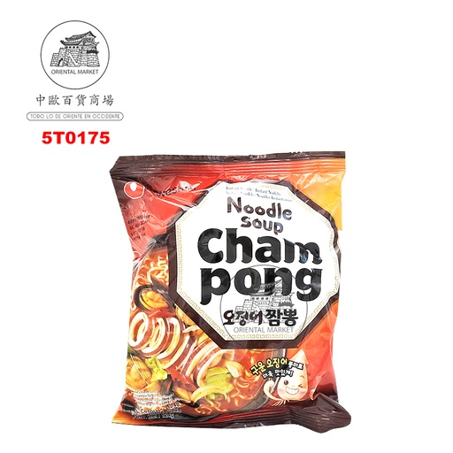 [5T0175] FIDEOS CHAMPONG *NONGSHIM* 农心鱿鱼炒码王面 124g/20