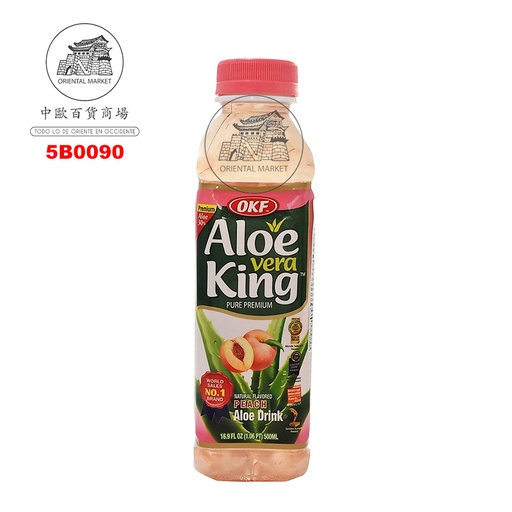 [501681/5B0090] BEBIDA ALOE VERA MELOCOTON *OKF* 韩国水蜜桃芦荟饮料 500ml/20
