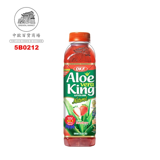 [501677/5B0212] BEBIDA ALOE VERA FRESA *OKF* 草莓芦荟饮料 500ml/20